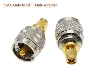 1PCS SMA to UHF Nickel/Gold Plated Car CB Radio Walkie Talkies AntennaHappy Radios1PCS SMA