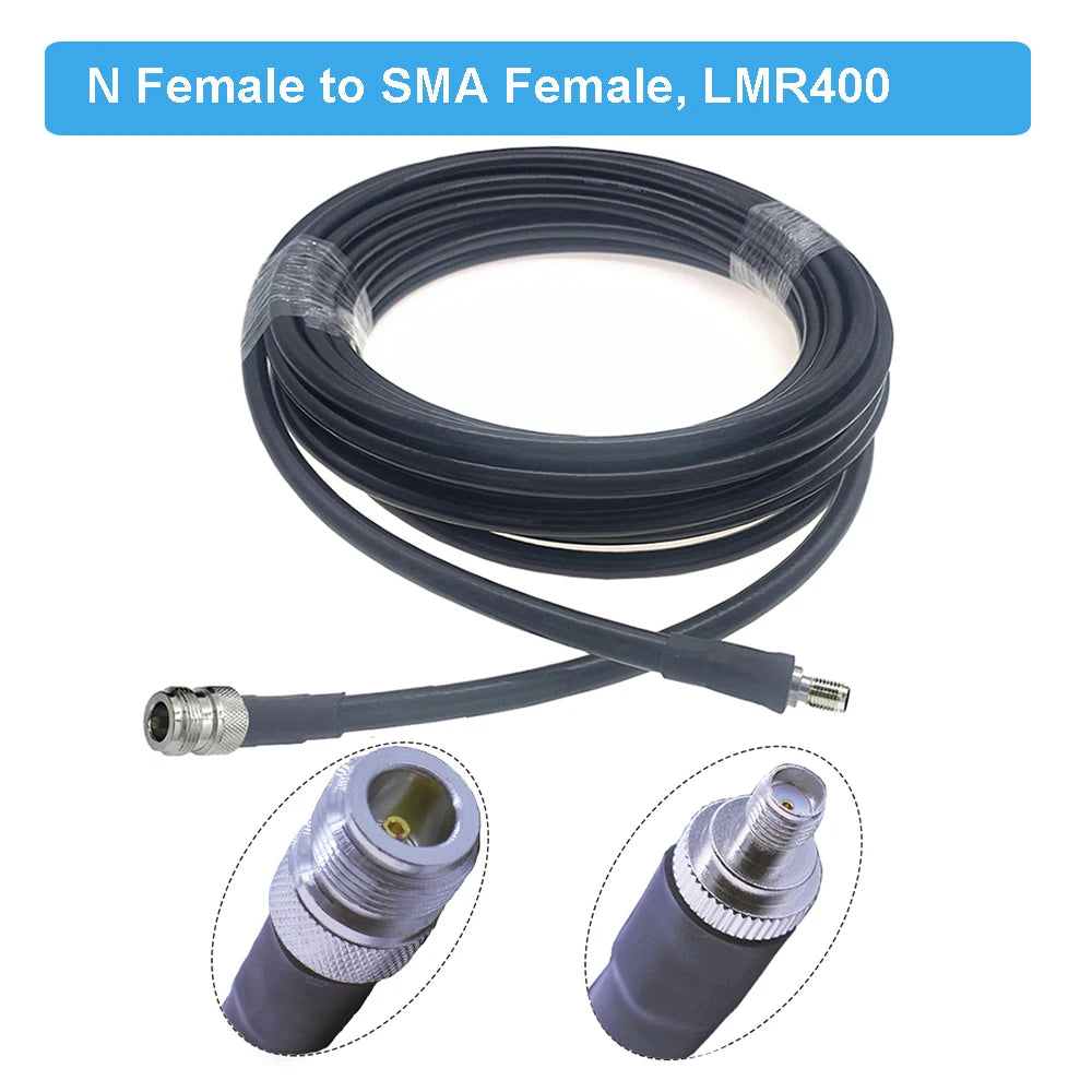 LMR400 Cable N to SMA 50 Ohm Low Loss 50-7 Pigtail RF Coaxial ExtensioHappy RadiosLMR400 Cable