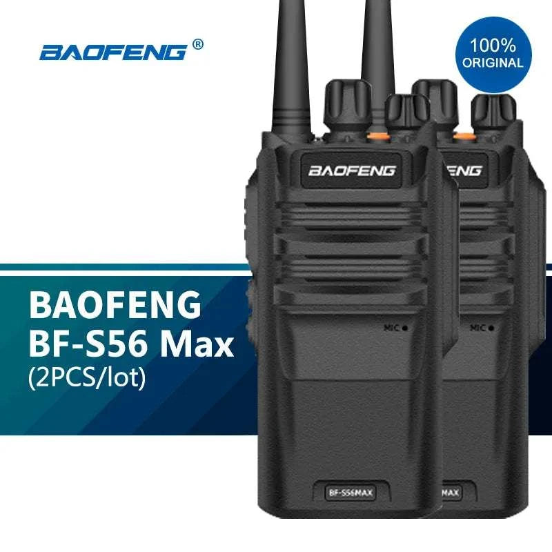 2pc Walkie Talkie Long Range 10KM BF S56 Max IP67 Waterproof High PoweHam Radios