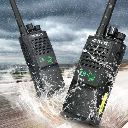 High Power Retevis RT50 DMR Digital Walkie Talkie 2PCS UHF IP67 WaterpHam Radios