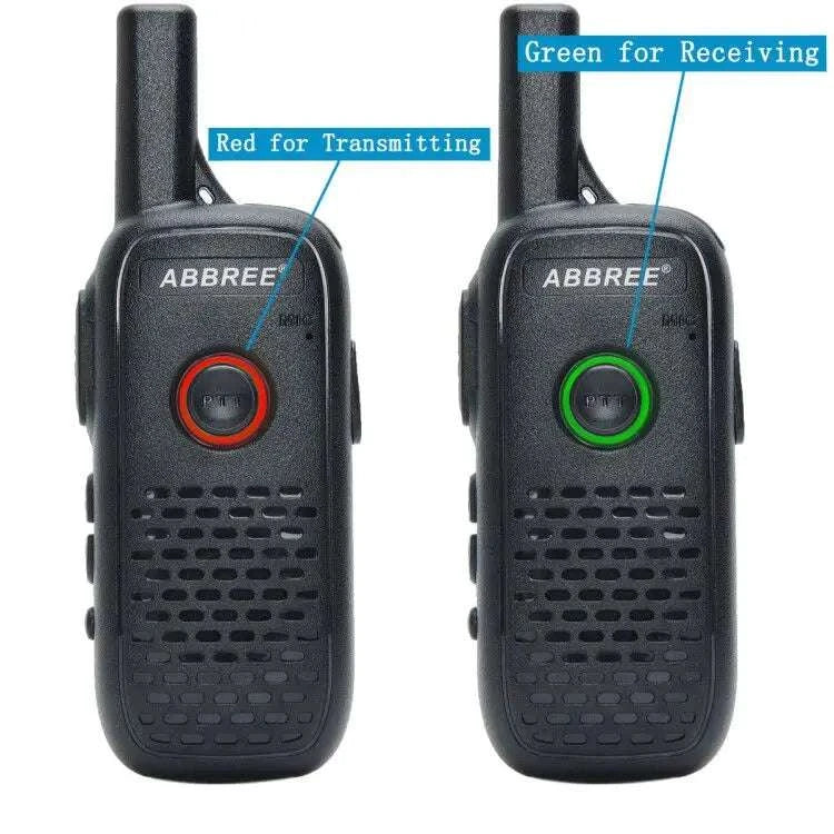 4PCS ABBREE AR-Q2 Professional Handy mini Walkie Talkie Mini VOX USB CHam Radios