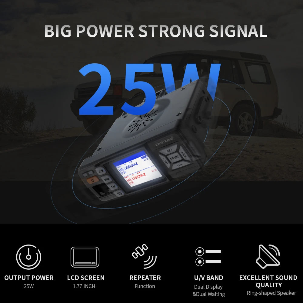 Zastone Mobile: zastone z318 cb radio car walkie talkie dual band vhf Ham Radios