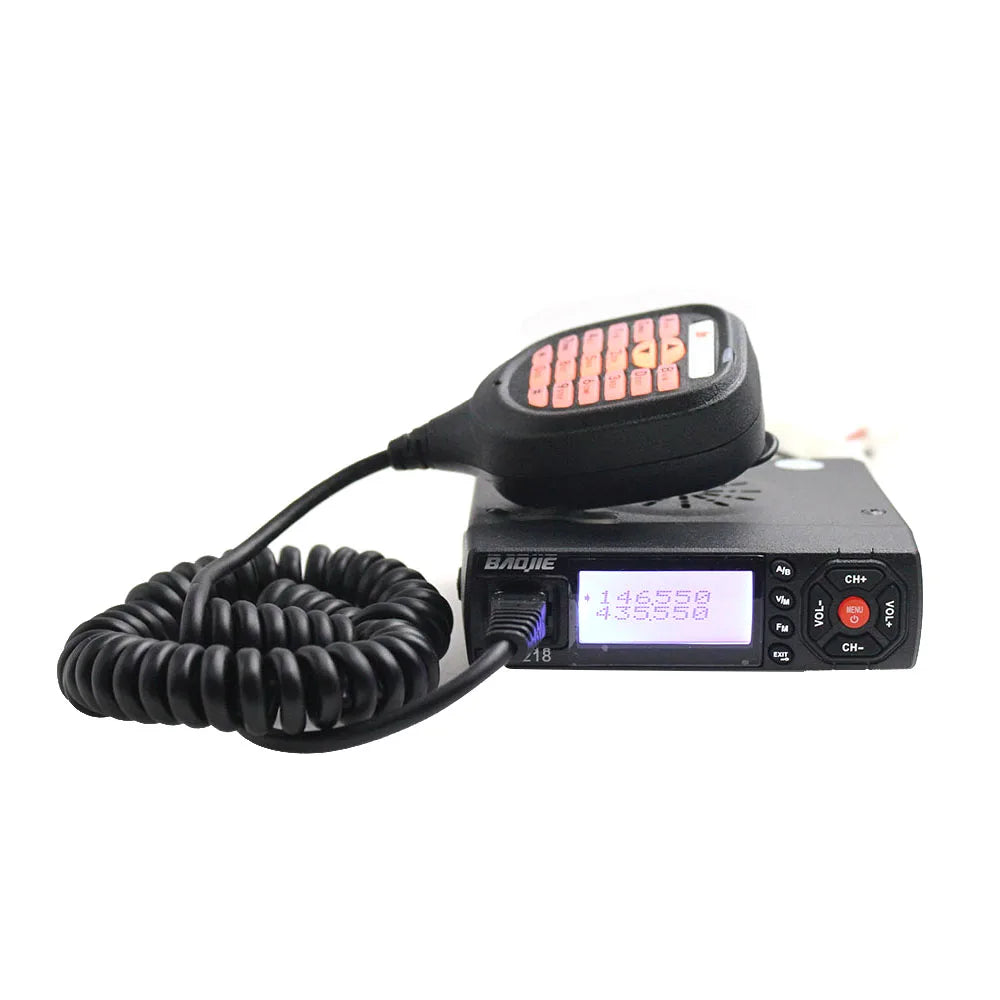 Baojie BJ-218 25W Mobile Walkie Talkie 136-174MHz & 400-470MHz Dual DiHam Radios