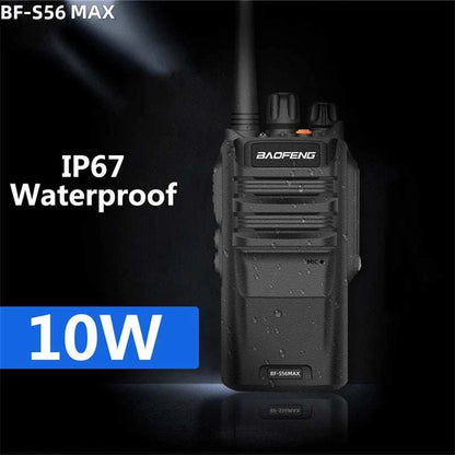 2pc Walkie Talkie Long Range 10KM BF S56 Max IP67 Waterproof High PoweHam Radios