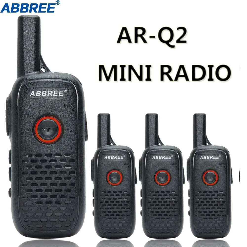 4PCS ABBREE AR-Q2 Professional Handy mini Walkie Talkie Mini VOX USB CHam Radios