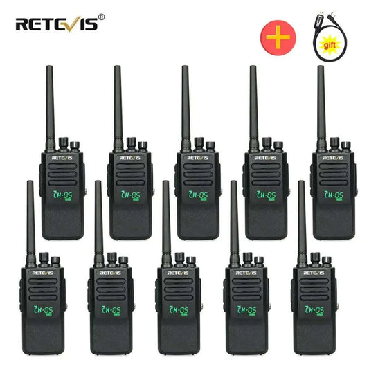 10PCS High Power Retevis RT50 DMR Digital Walkie Talkie UHF IP67 WaterHam Radios