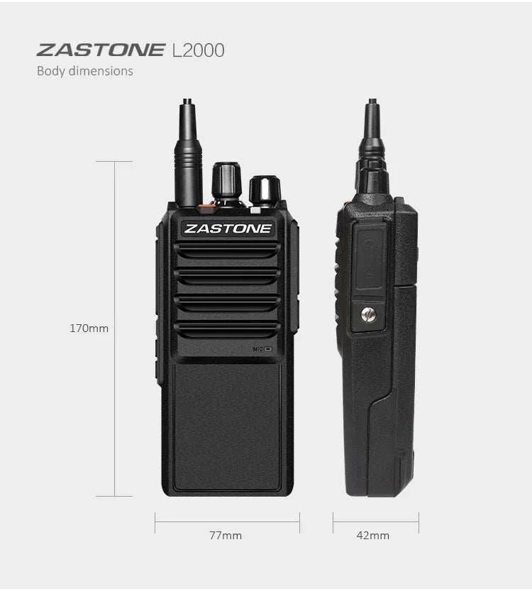 2021 New Zastone L2000 20W Walkie Talkie Uhf Two Way Radio Ham Radio 4Happy RadiosZastone L2000 20W Walkie Talkie Uhf