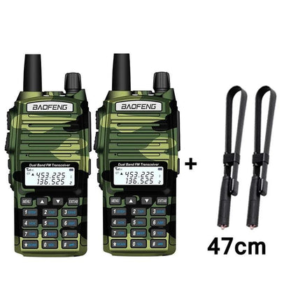 2pcs Baofeng UV 82 Portable Two Way Ham Radio Add Foldable Antenna 5-1Happy Radios2pcs Baofeng UV 82 Portable