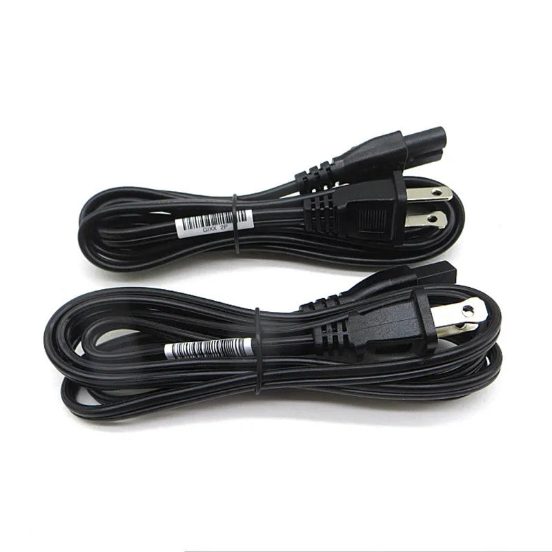 Universal 2 Slot Polarized to Figure 8 AC Adapter Power Cord 18AWG NEMA 1-15P to IEC320 C7 Power Cable 1.8M