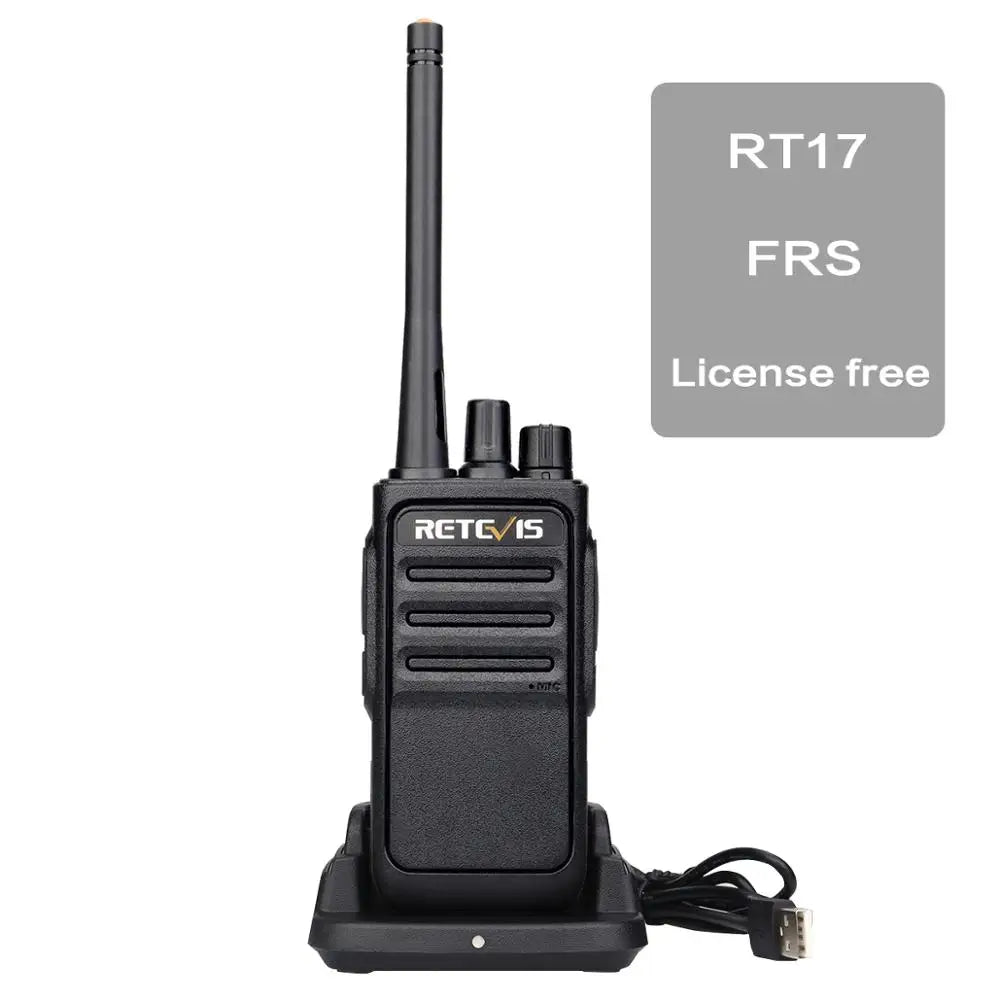 A Pair Retevis RT617/RT17 Walkie Talkies PMR Radio PMR446/FRS VOX USB Ham Radios