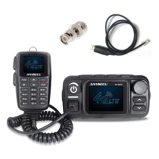 ANYSECU 4G LTE Network Radio UHF VHF Dual Band 25W M-9900 Cross Band Mobile Radio Linux System Work With Real-ptt