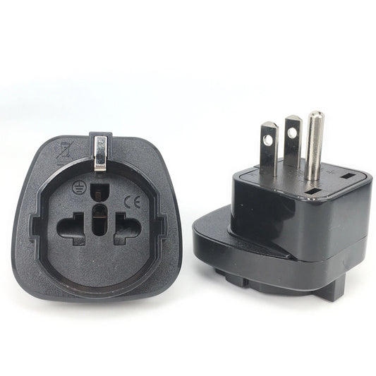 EU franch germany to USA Japan canada Philippines Thailand Grounded US Type B Wall cable Plug Travel Adapter Outlet