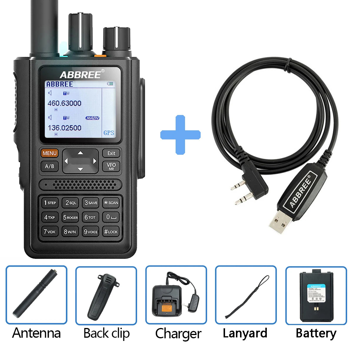 ABBREE AR-F8 Wireless copy frequency with 999CH GPS123-520mhz full banHappy RadiosABBREE AR-F8 Wireless copy frequency