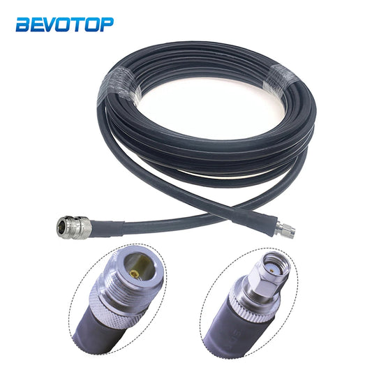 LMR400 Cable N to SMA 50 Ohm Low Loss 50-7 Pigtail RF Coaxial ExtensioHappy RadiosLMR400 Cable