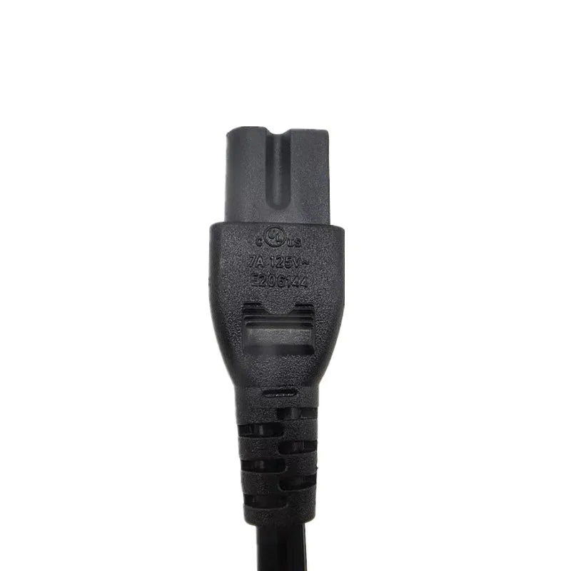 Universal 2 Slot Polarized to Figure 8 AC Adapter Power Cord 18AWG NEMA 1-15P to IEC320 C7 Power Cable 1.8M