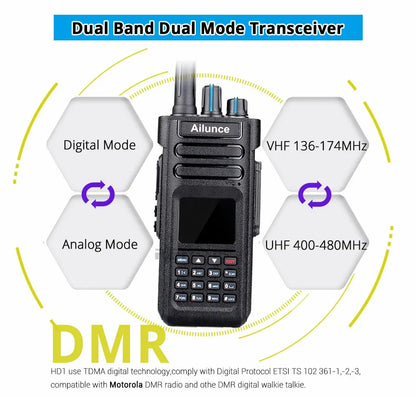 Ailunce HT: Ailunce HD1 DMR Digital Walkie Talkie Ham Radio Long RangeHam Radios