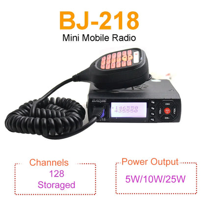 Baojie BJ-218 25W Mobile Walkie Talkie 136-174MHz & 400-470MHz Dual DiHam Radios