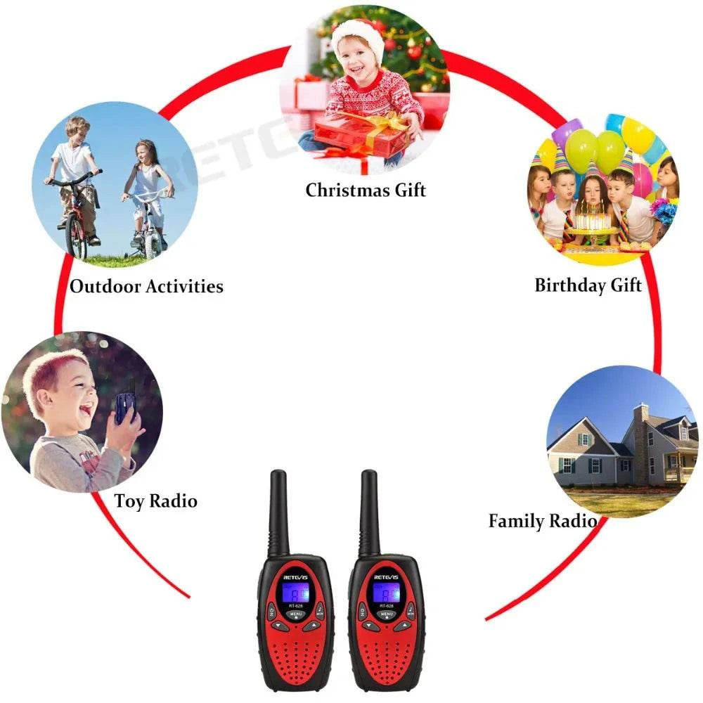 4 Colors Retevis RT628 Mini Walkie-Talkie 2pcs For Kids+2pcs 1Pin HeadHappy Radios4 Colors Retevis RT628 Mini Walkie-Talkie 2pcs