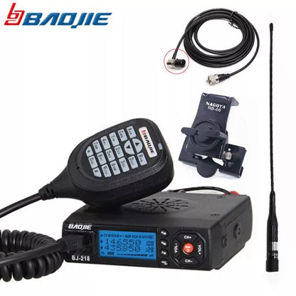 BAOJIE BJ-218 Mini Car Walkie Talkie 10KM 25W Dual Band VHF/UHF 136-17Ham Radios