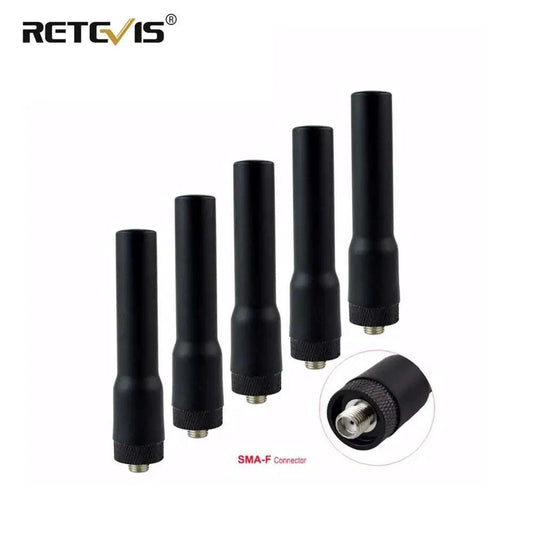 5pcs New Retevis RT20 SMA-F Female Antenna VHF UHF For Baofeng UV5R 88Ham Radios