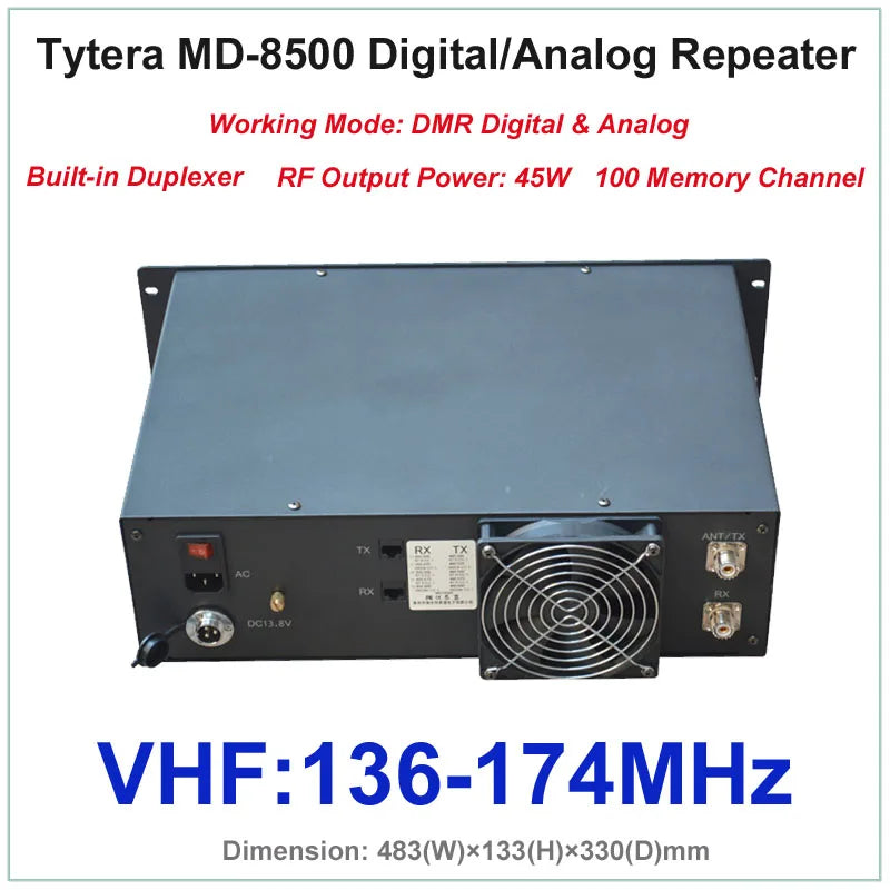 Repeater TYT MD-8500 VHF 136-174MHz DMR Digital & Analog Professional Ham Radios