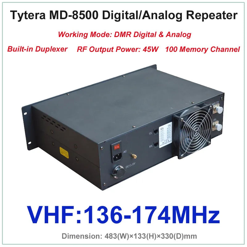 Repeater TYT MD-8500 VHF 136-174MHz DMR Digital & Analog Professional Ham Radios