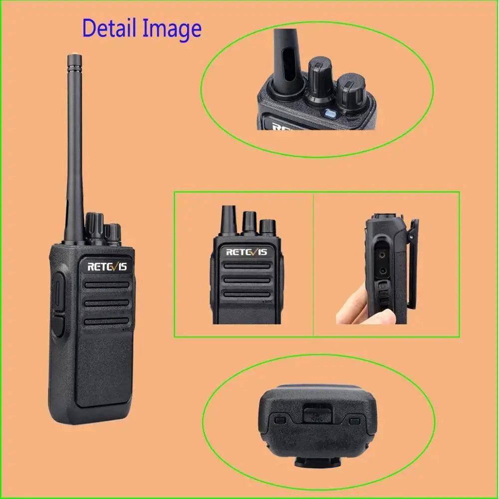 A Pair Retevis RT617/RT17 Walkie Talkies PMR Radio PMR446/FRS VOX USB Ham Radios