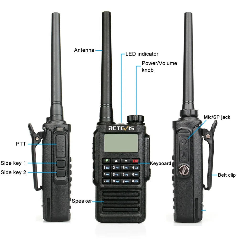 RETEVIS RT87 Walkie Talkie Waterproof IP67 Ham Radio Amador Two-Way RaHam Radios