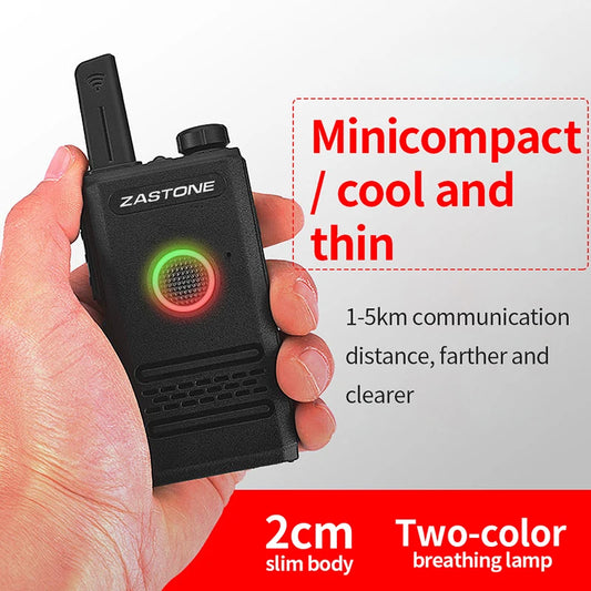 Zastone X8 Mini Walkie Talkie Pair Headset Portable Handheld Radio ComHam Radios