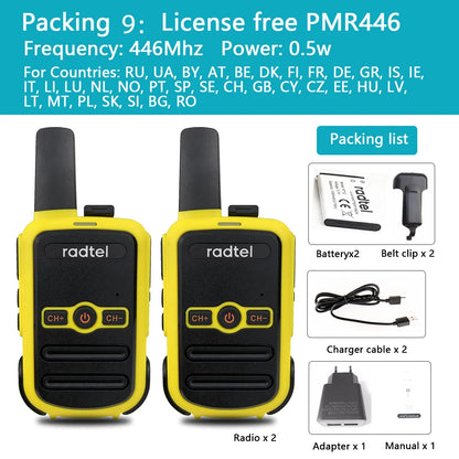 Mini Walkie Talkie Radtel RT12 Portable Two Way Radio PMR FRS Radio CoHappy RadiosMini Walkie Talkie Radtel RT12 Portable