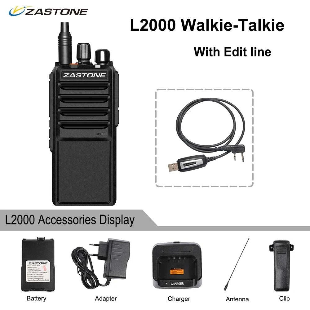 2021 New Zastone L2000 20W Walkie Talkie Uhf Two Way Radio Ham Radio 4Happy RadiosZastone L2000 20W Walkie Talkie Uhf