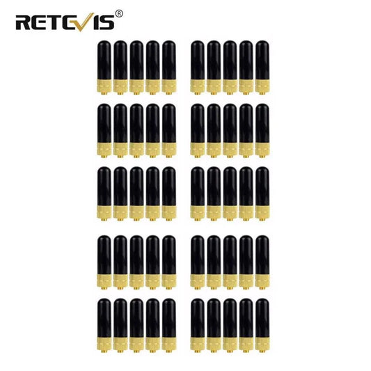 50pcs Retevis RT-805S VHF UHF Antenna SMA-F Short Antenna For Kenwood Happy Radios50pcs Retevis RT-805S VHF UHF Antenna SMA-