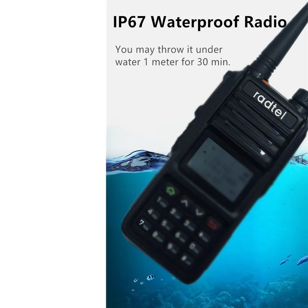 Radtel RT-480 5 Watt 256CH IP68 Long Range Waterproof Ham Radio Dual BHam Radios