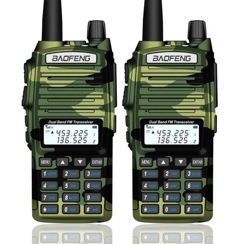 2pcs Baofeng UV 82 Portable Two Way Ham Radio Add Foldable Antenna 5-1Happy Radios2pcs Baofeng UV 82 Portable