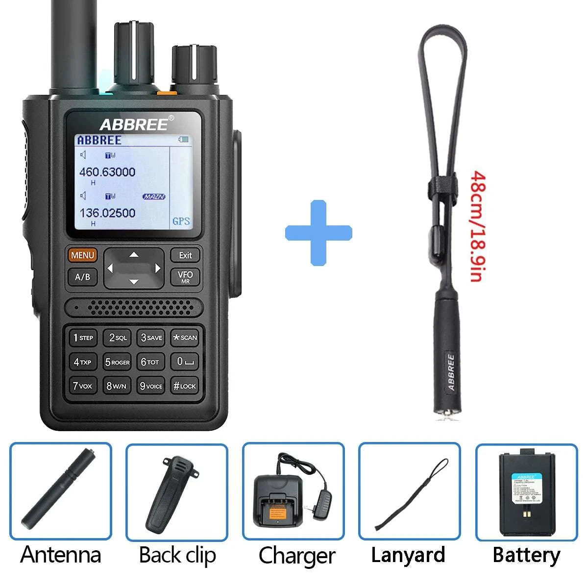 ABBREE AR-F8 Wireless copy frequency with 999CH GPS123-520mhz full banHappy RadiosABBREE AR-F8 Wireless copy frequency