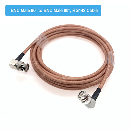 RG142 Cable Right Angle BNC Male to BNC Male 90 Degree Plug High QualiHam Radios