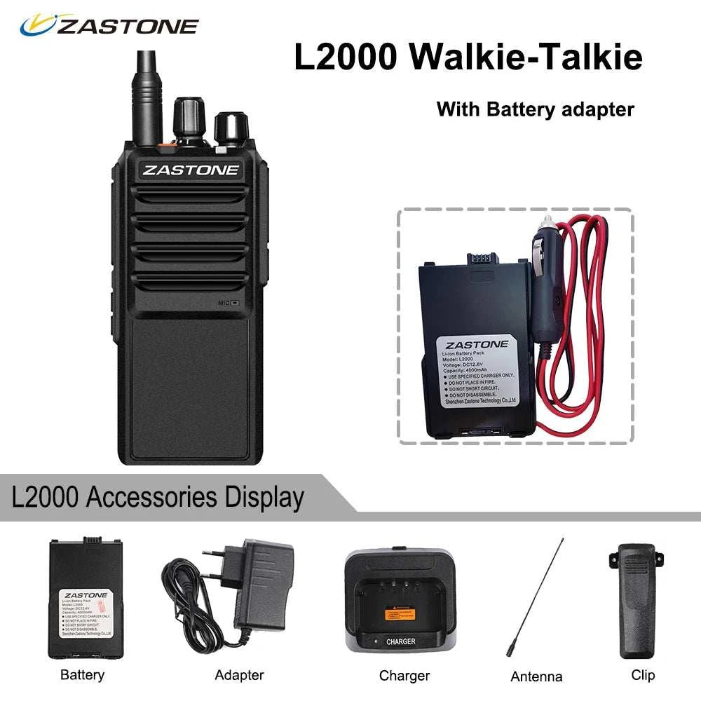 2021 New Zastone L2000 20W Walkie Talkie Uhf Two Way Radio Ham Radio 4Happy RadiosZastone L2000 20W Walkie Talkie Uhf