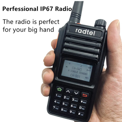 Radtel RT-480 5 Watt 256CH IP68 Long Range Waterproof Ham Radio Dual BHam Radios