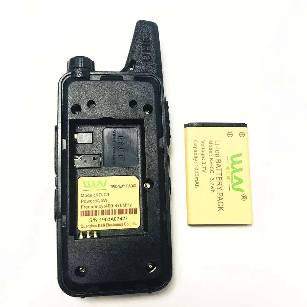 2pcs WLN KD-C1 MINI Handheld Transceiver KD C1 Two Way Radio Ham CommuHappy Radios2pcs WLN KD-C1 MINI Handheld Transceiver KD C1