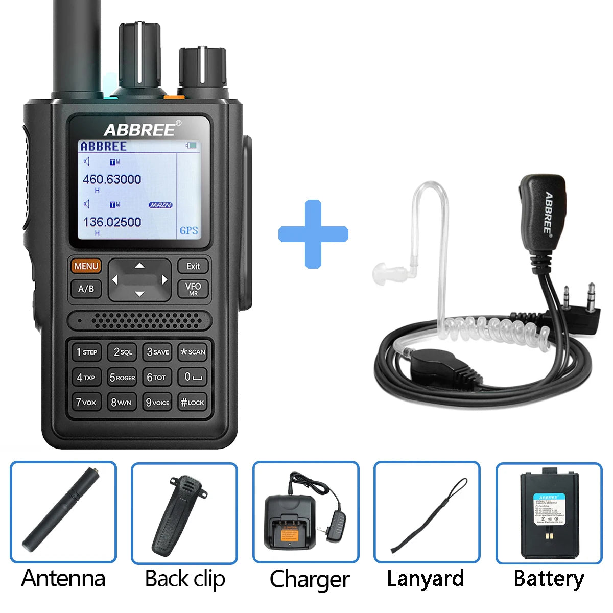 ABBREE AR-F8 Wireless copy frequency with 999CH GPS123-520mhz full banHappy RadiosABBREE AR-F8 Wireless copy frequency