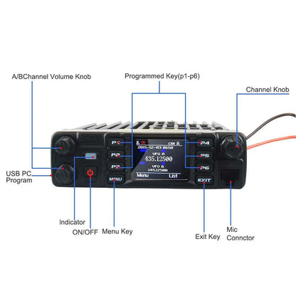 Anytone Mobile Transceiver AT-D578UV PRO dual band digital DMR GPS APRHam Radios