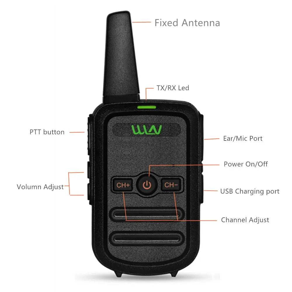 2pcs WLN KD-C52 MINI Handheld Transceiver KD C52 Two Way Radio Ham  RaHappy Radios2pcs WLN KD-C52 MINI Handheld Transceiver KD C52