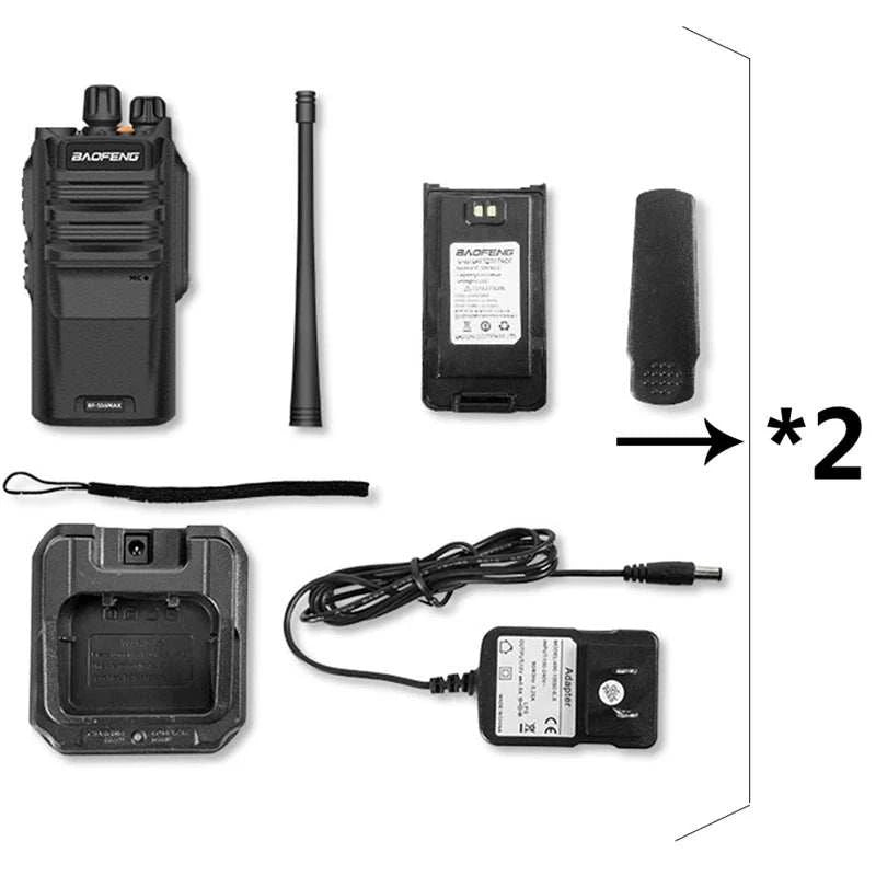 2pc Walkie Talkie Long Range 10KM BF S56 Max IP67 Waterproof High PoweHam Radios