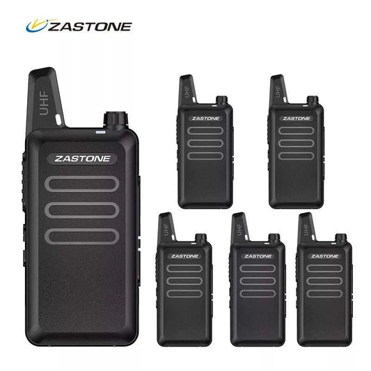 6PCS Zastone X6 Mini Walkie Talkie UHF Two way radio Portatile Tenuto Happy Radios6PCS Zastone X6 Mini Walkie Talkie UHF