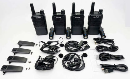 4 pcs Walkie Talkie Radtel RT518 22CH Two Way Radio PMR  FRS Radio ComHappy Radios4 pcs Walkie Talkie Radtel RT518 22CH