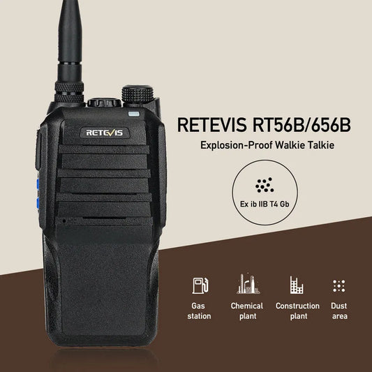 Explosion-proof Walkie Talkie Retevis RT56B RT656B FRS/PMR446 License-Ham Radios