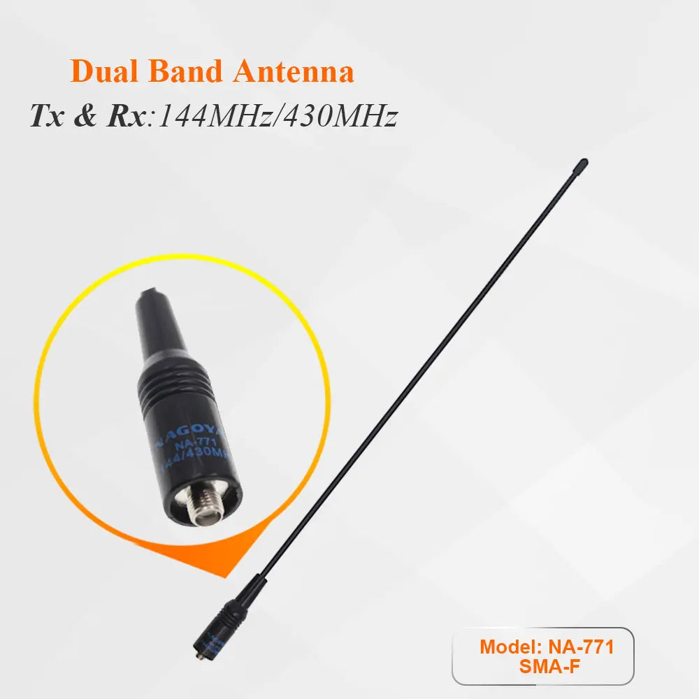 NAGOYA NA-771 SMA Female SMA-F Dual Wide Band Flexible Antenna VHF/UHF 144/430MHz Two Way Radio  BAOFENG UV-5R BF-888S UV-82 Etc