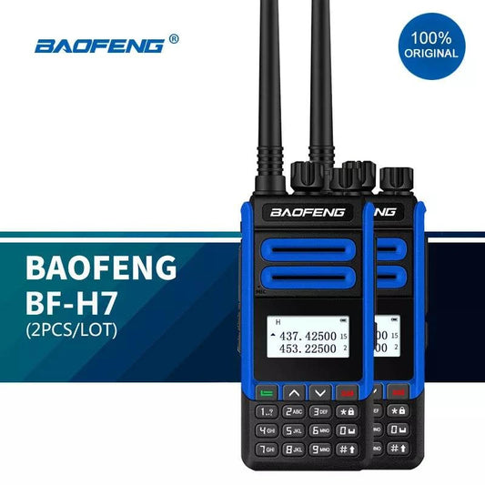 2pcs/lot BF-H7 Walkie Talkie High Power 10W 10KM Dual Band Portable CBHam Radios