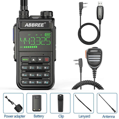 ABBREE AR-518 Air Band 108-660MHz  Walkie Talkie Wireless Copy FrequenHam Radios