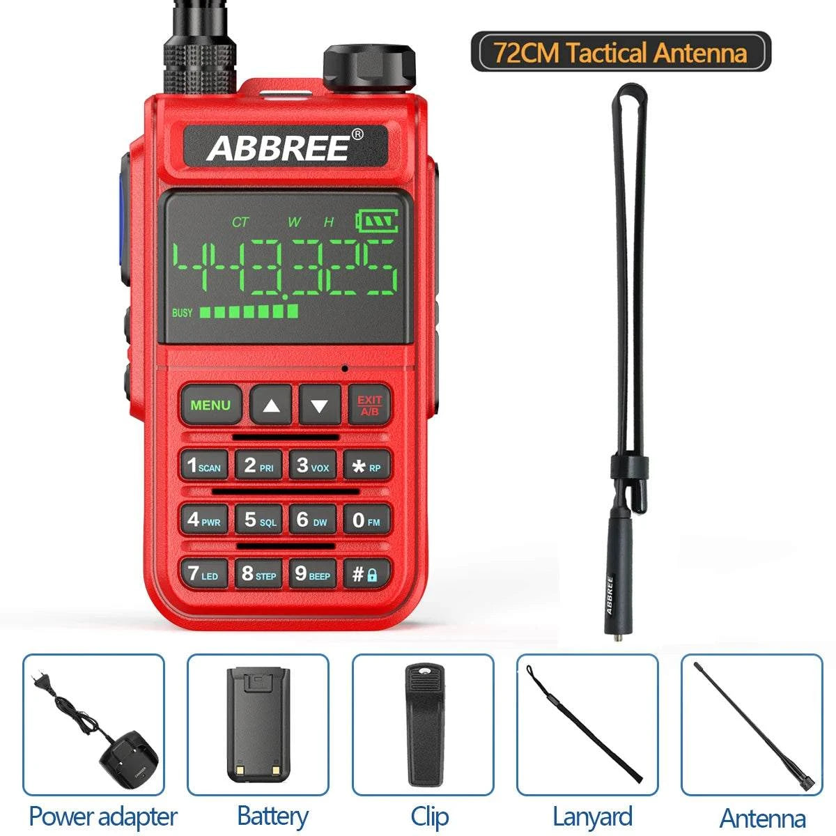 ABBREE AR-518 6 Bands Amateur Air Band Ham Two Way Radio VOX DTMF SOS Happy RadiosABBREE AR-518 6 Bands Amateur Air Band Ham